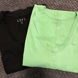 LOFT cotton cap sleeve t-shirts. SET OF TWO!